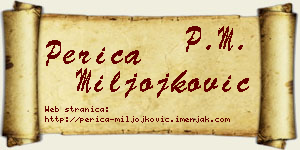 Perica Miljojković vizit kartica